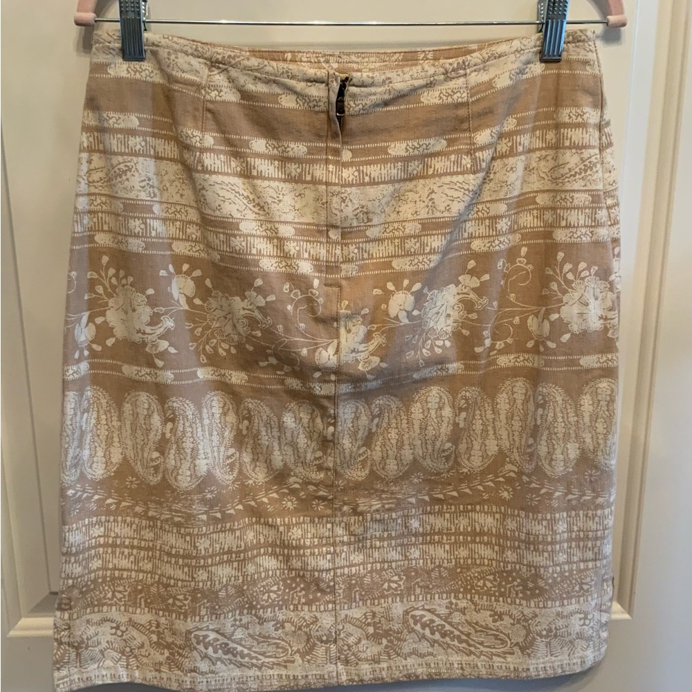 Liz Claiborne khaki & cream patterned skirt, Women’s size 12